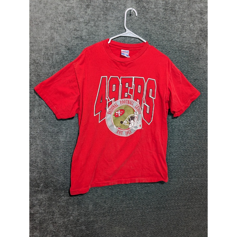 Vintage Trench Ultra San Francisco 49ers T-Shirt XL Red Single Stitch USA Made